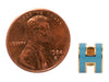 Hermès Blue Jean Enamel Mini Pop H Pierced Earrings