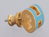 Hermès Blue Jean Enamel Mini Pop H Pierced Earrings
