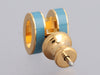 Hermès Blue Jean Enamel Mini Pop H Pierced Earrings