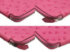 Hermès Fuchsia Ostrich Zip Around Notebook Cover PM