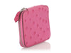 Hermès Fuchsia Ostrich Zip Around Notebook Cover PM