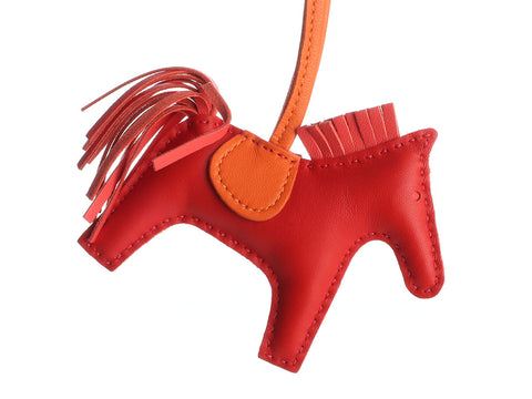 Hermes Horse Head Charm, Fuchsia & Orange Color