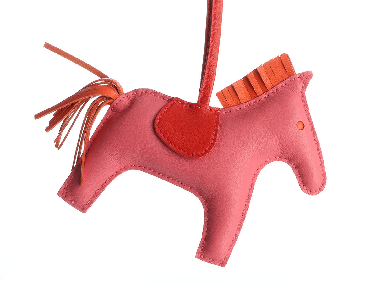 Hermes Bag Charm Rodeo PM Pink in Leather - US