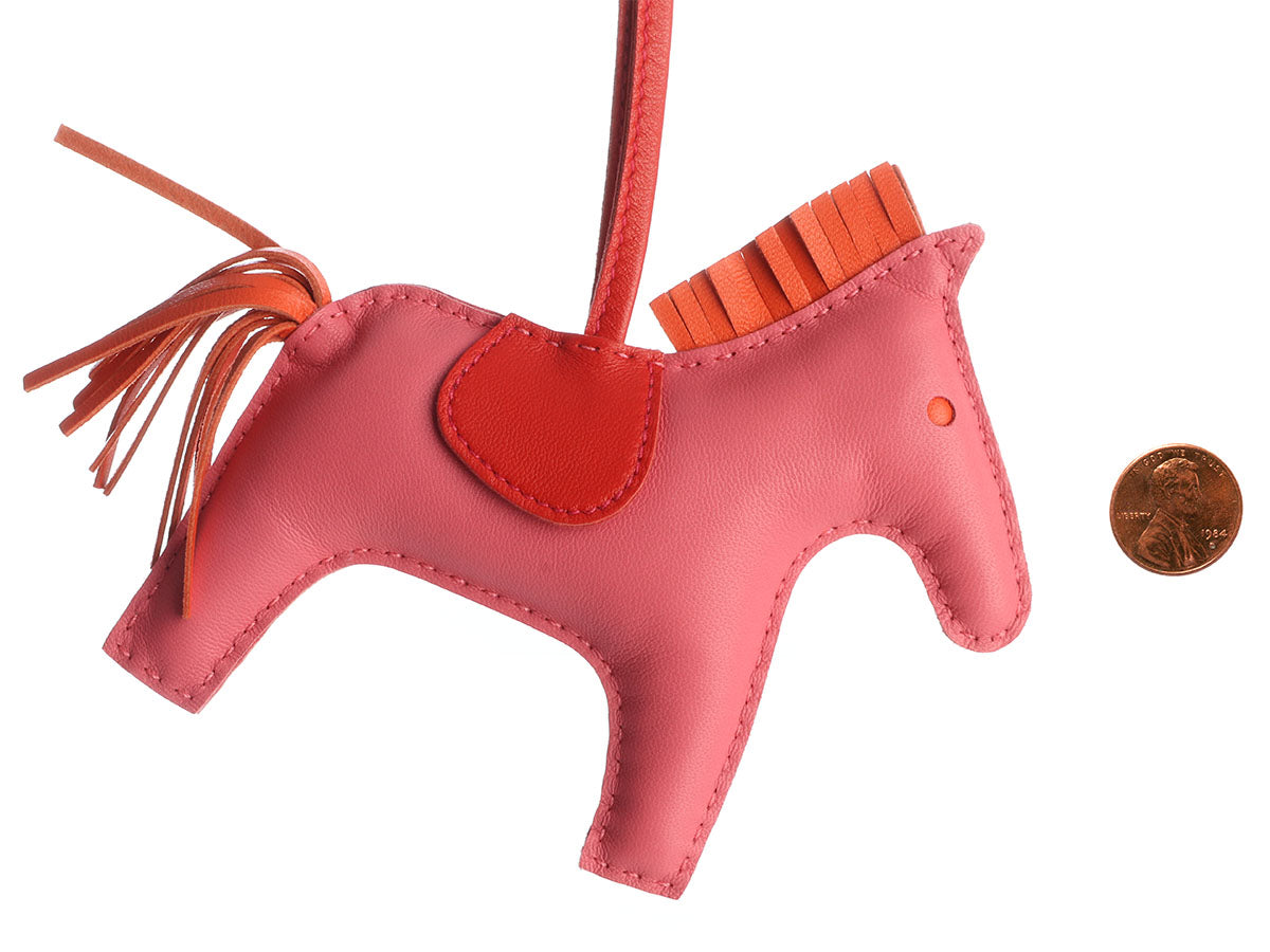 Hermes New Rose Pourpre Horse Bag Charm