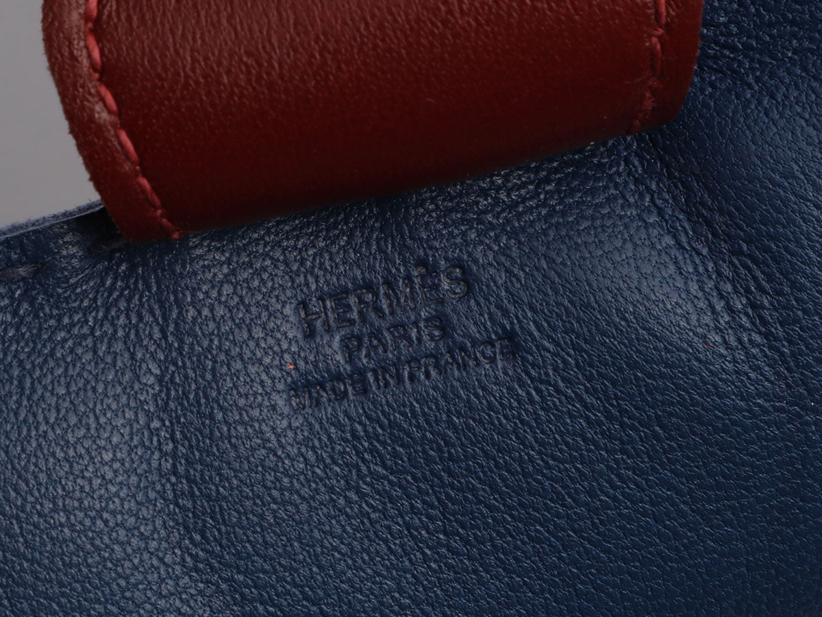 Hermès Bleu de Malte Lambskin Grigri Rodeo Horse Bag Charm PM