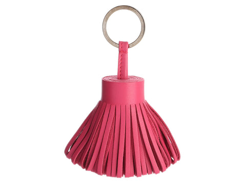 Hermès Rose Shocking Lambskin Carmen Key Ring