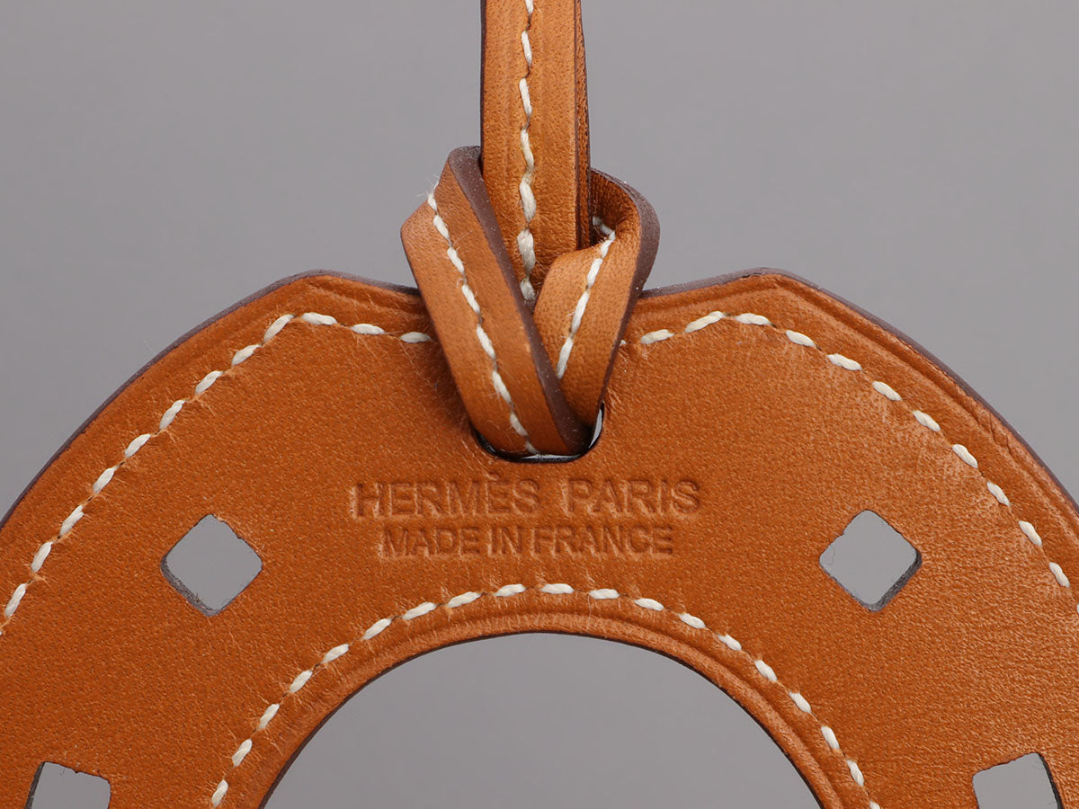 HERMES Barenia Paddock Cheval Horse Bag Charm Fauve 1297562