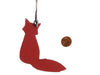 Hermès Bamboo and Red Petit H Fox Bag Charm GM