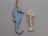 Hermès Blue and Orange Petit H Seahorse Bag Charm PM