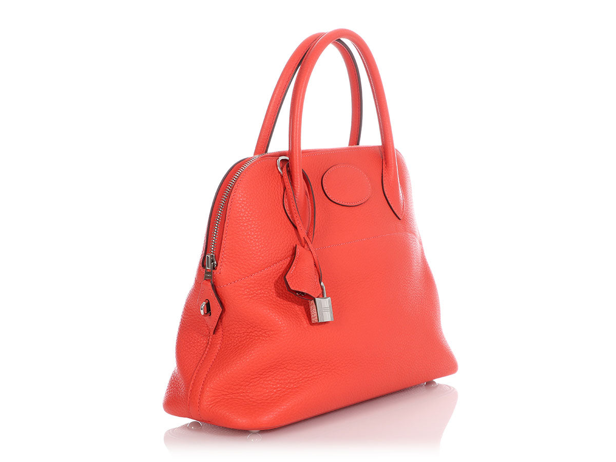 Hermes Rouge H Red Clemence Bolide 35/37 Bag – Boutique Patina