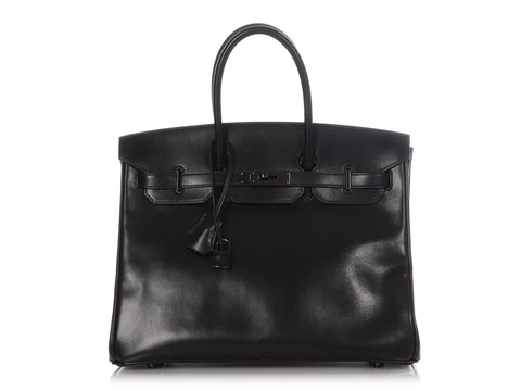 Hermès So Black Box Calfskin Birkin 35