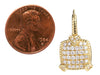 Judith Ripka 18K Yellow Gold Diamond Pierced Drop Earrings