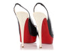 Christian Louboutin Tricolor Patent Lady Peep Slingback Platform Pumps