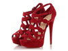 Christian Louboutin Red Suede Larissa Plato 150 Platform Sandals