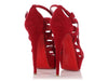 Christian Louboutin Red Suede Larissa Plato 150 Platform Sandals