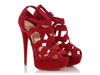 Christian Louboutin Red Suede Larissa Plato 150 Platform Sandals