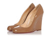 Christian Louboutin Camel Patent Ron Ron Zeppa Wedges 100