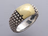 Lagos Two-Tone Caviar High Bar Ring