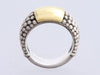 Lagos Two-Tone Caviar High Bar Ring