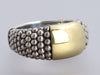 Lagos Two-Tone Caviar High Bar Ring