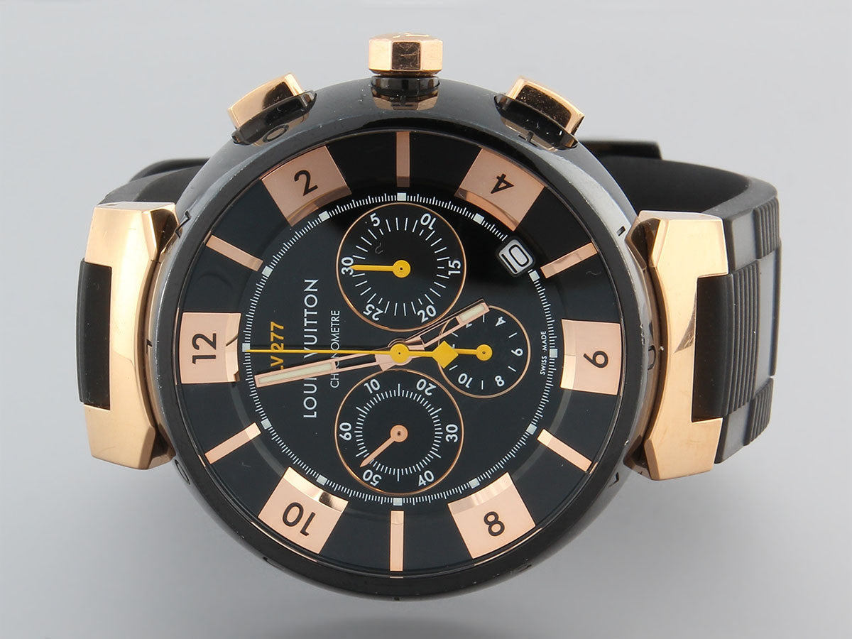 Louis Vuitton Tambour Chronograph Watch For Sale at 1stDibs