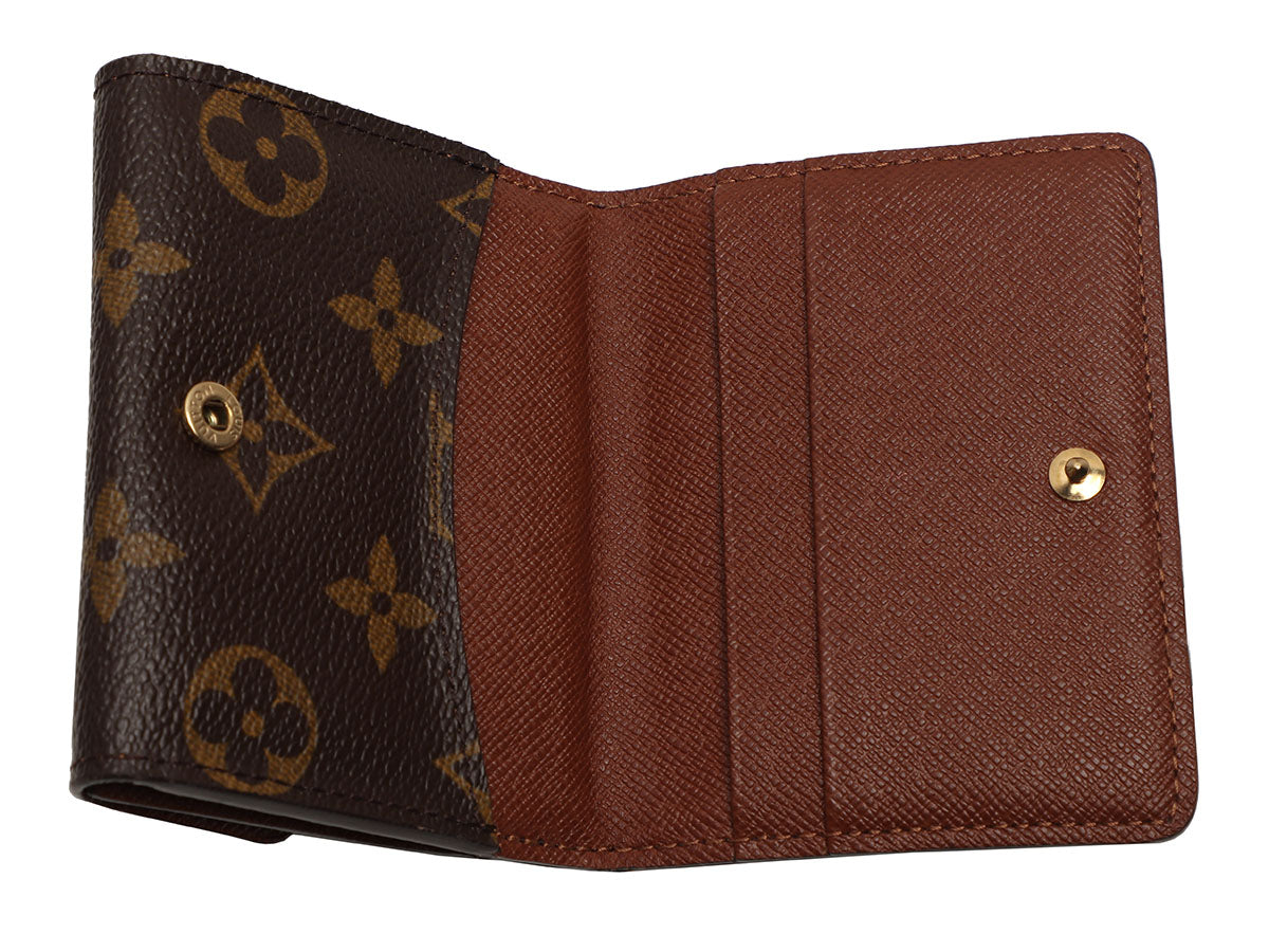 LOUIS VUITTON Card Holder Monogram Canvas Brown