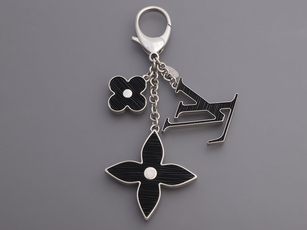 Louis Vuitton Black Fleur d'Epi Bag Charm