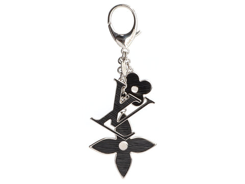 Louis Vuitton Black Fleur d'Epi Bag Charm