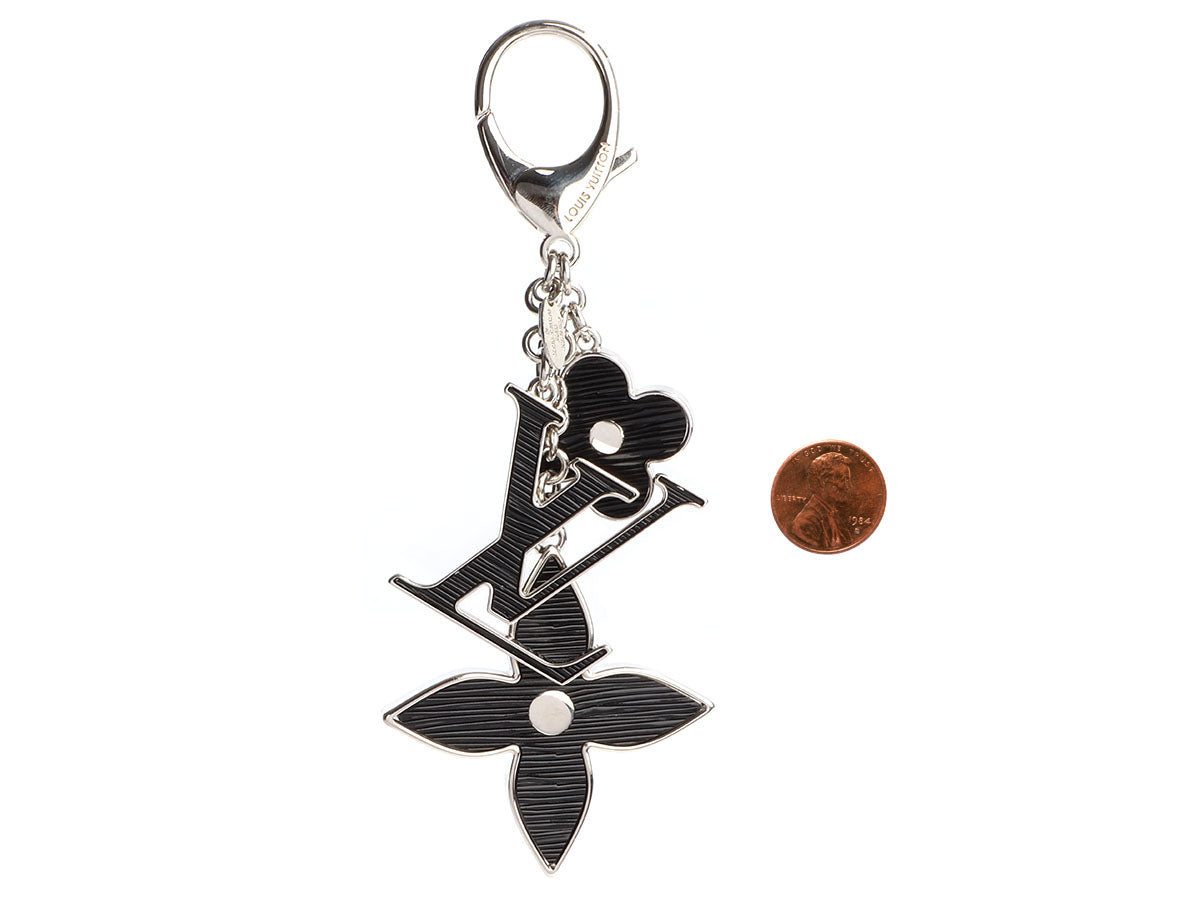 Louis Vuitton Fleur D' Epi Black Resin Bag Charm Key Holder Louis