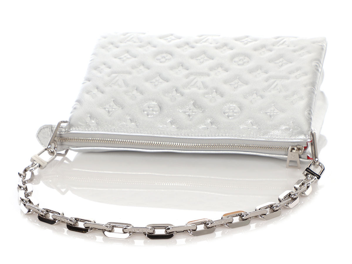 Louis Vuitton Silver Sequin And Monogram Embossed Silver Lambskin Coussin  BB Gold Hardware, 2022 Available For Immediate Sale At Sotheby's