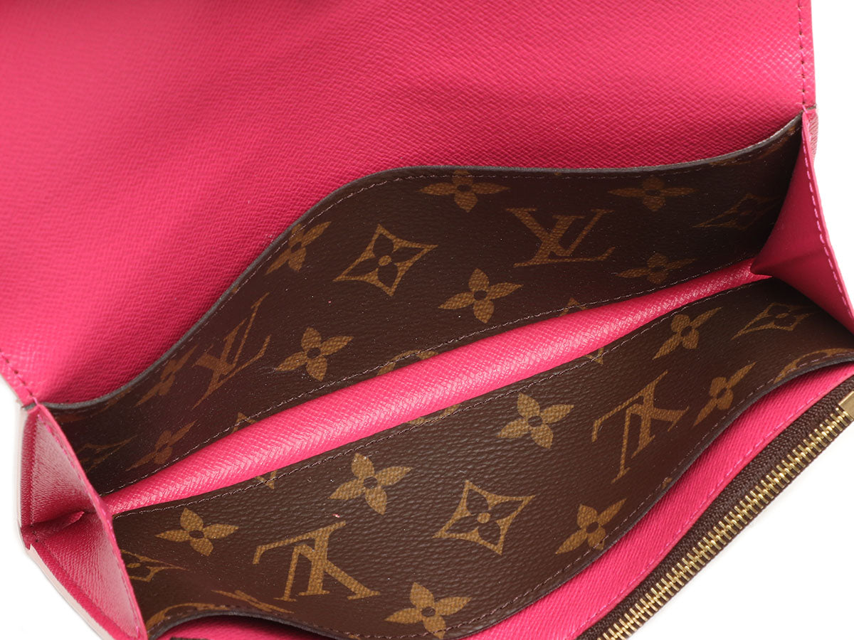 Louis Vuitton Wallet Canvas AuthenticSALE! Monogram Bloom Flower Emilie  Fuchsia