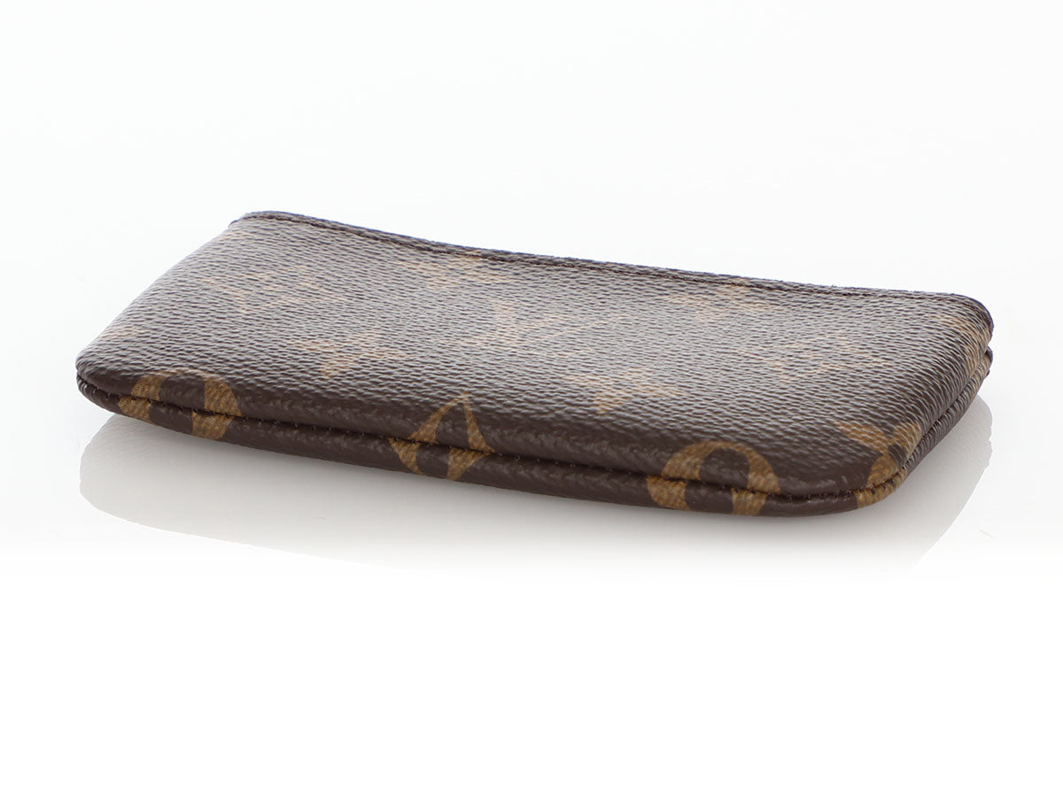 Louis Vuitton Monogram Key Pouch Card Holder brown
