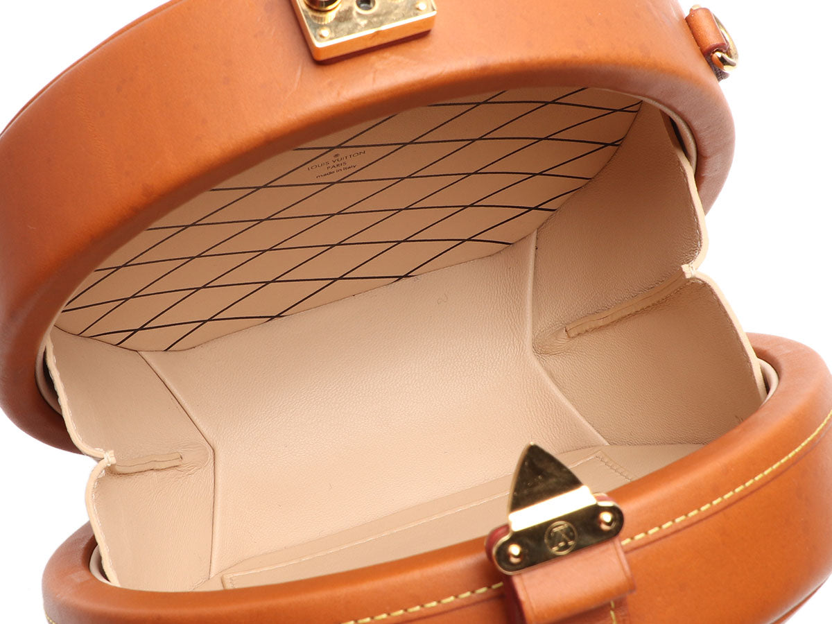 Louis Vuitton Brown Leather Grace Coddington Catogram Petite Boîte Chapeau by Ann's Fabulous Finds