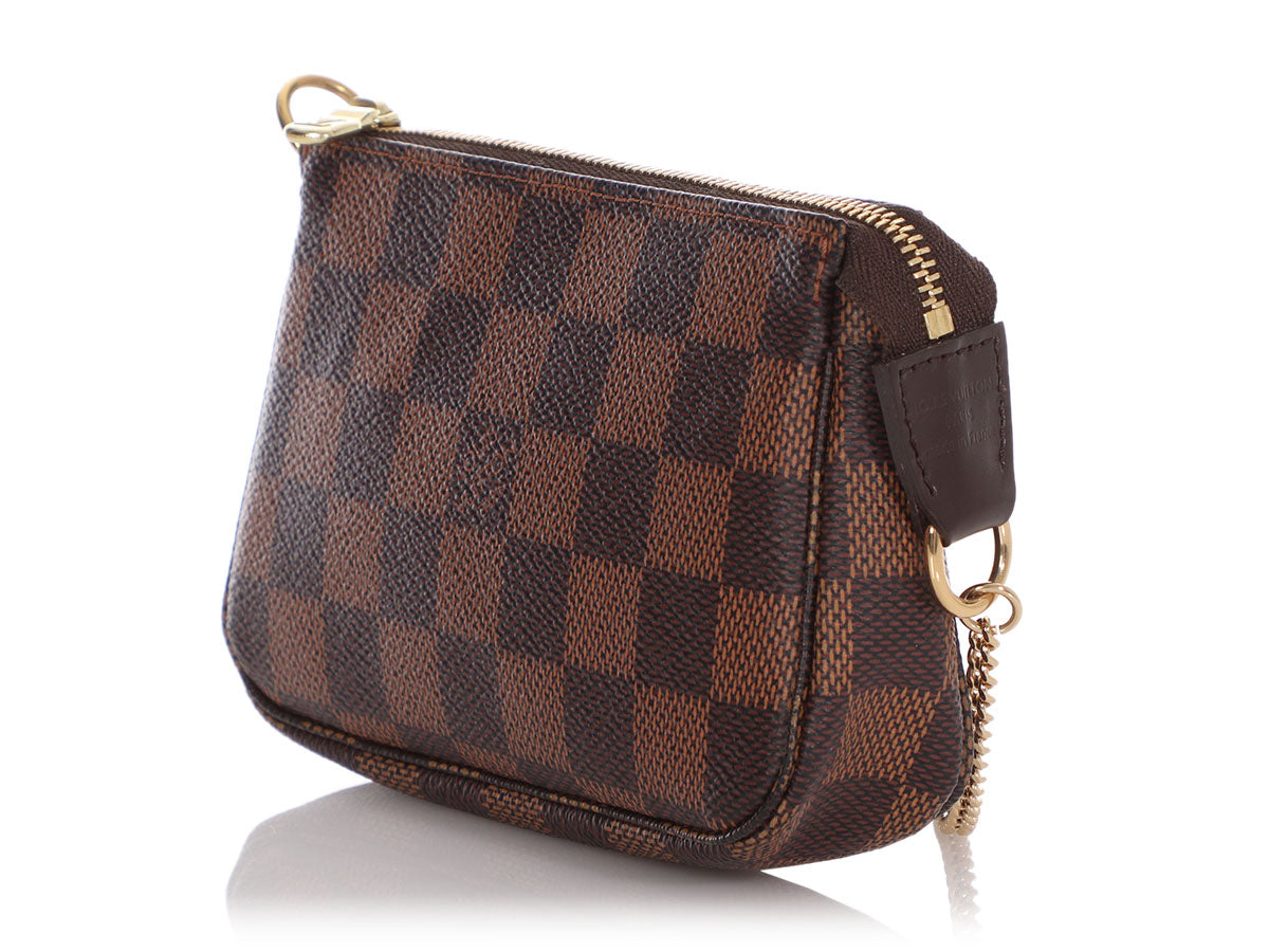 Louis Vuitton Damier Mini Pochette Accessoires T&B N58011 Women's Handbag  Ebene