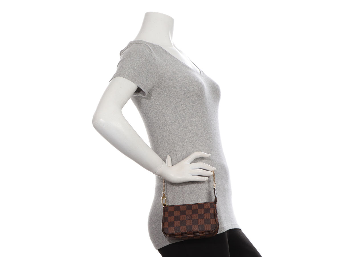 Louis Vuitton Pochette Papillon Damier Ebene Mini Brown in Toile  Canvas/Leather with Brass - US