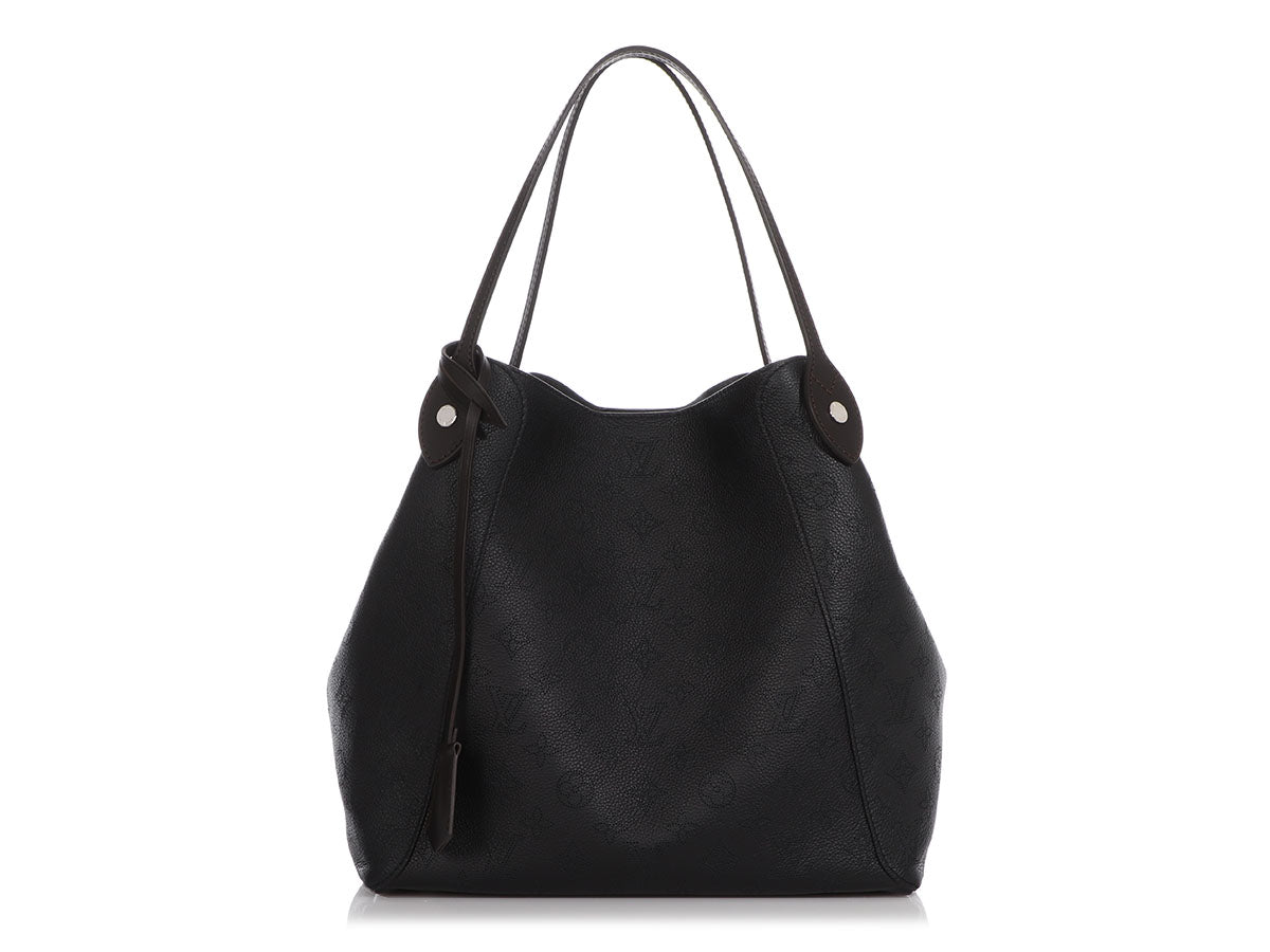 louis vuitton black leather tote