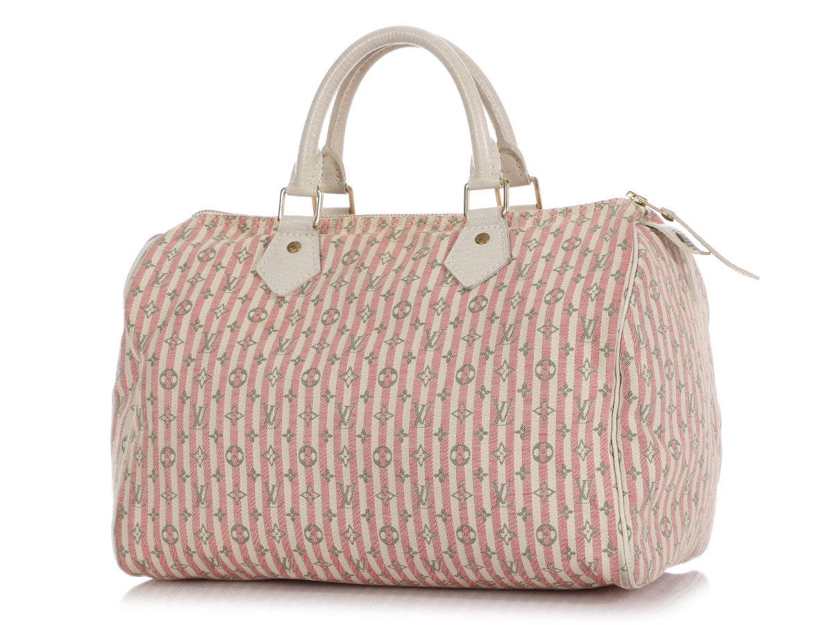 Louis Vuitton Pink Monogram Mini Lin Canvas Speedy 30