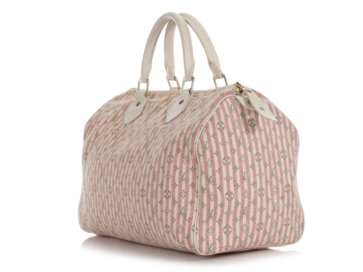 Louis Vuitton Pink Monogram Mini Lin Canvas Speedy 30