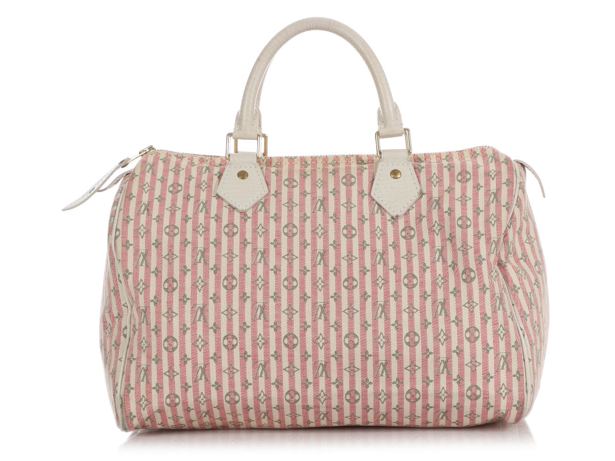 Louis Vuitton Pink Mini Lin Croisette Speedy 30