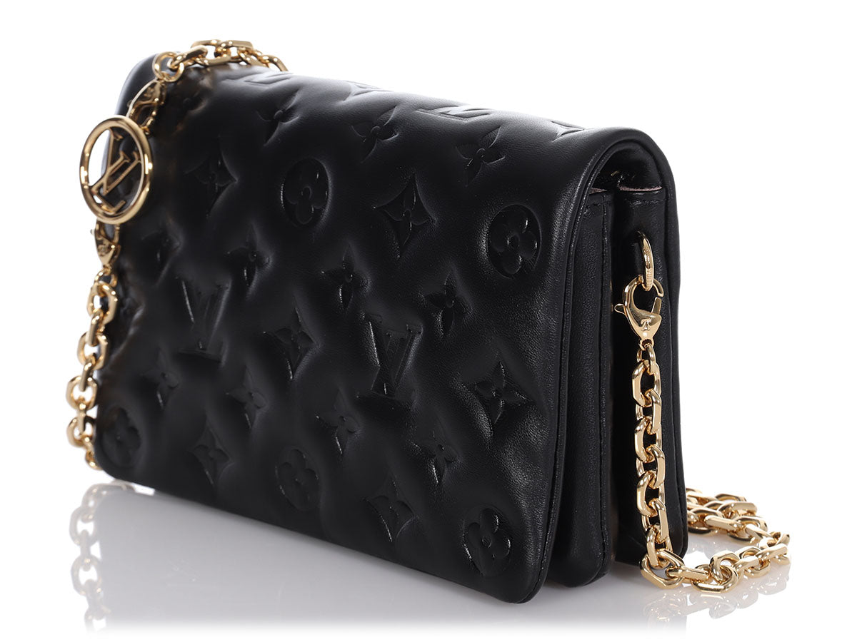 Louis Vuitton Black Monogram Embossed Pochette Coussin