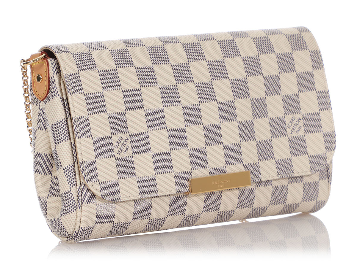 Louis Vuitton Damier Azur Favorite MM Shoulder Bag (SHF-22009