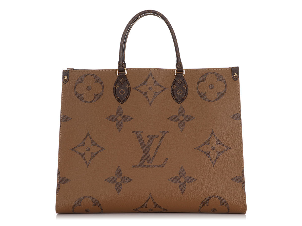 Louis Vuitton Reverse Monogram Canvas On The Go GM. Microchip