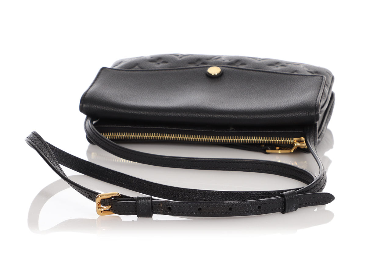Louis Vuitton Twice Handbag Monogram Empreinte Leather Black 1484152