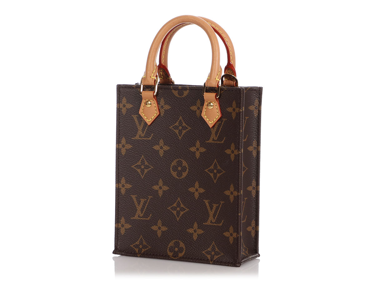 Louis Vuitton Brown Mono Coated Canvas Sac Plat Shopper-Tote 11in x 8in x  4in