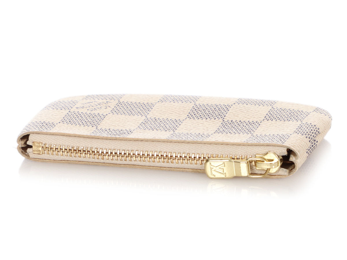 Louis Vuitton Key Pouch Damier Azur White/Blue in Canvas with