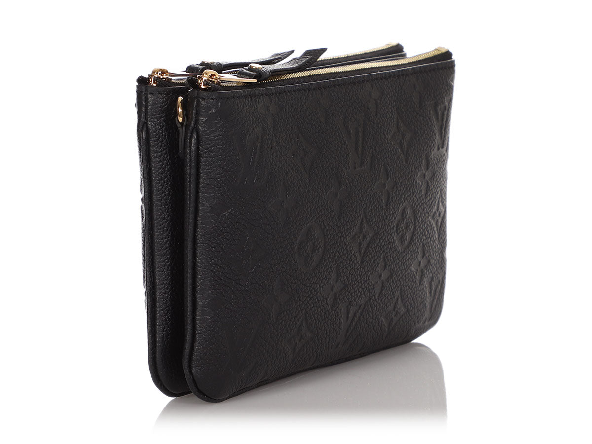 Louis Vuitton Double Zip Pochette Black Empreinte - A World Of