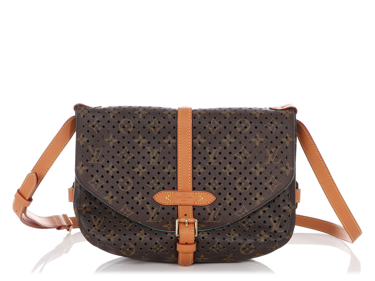 LOUIS VUITTON Saumur 30 Monogram Canvas Crossbody Bag Brown