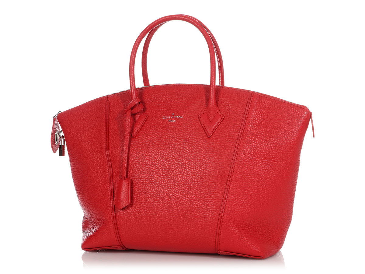 Louis Vuitton Red Veau Cachemire Lockit MM