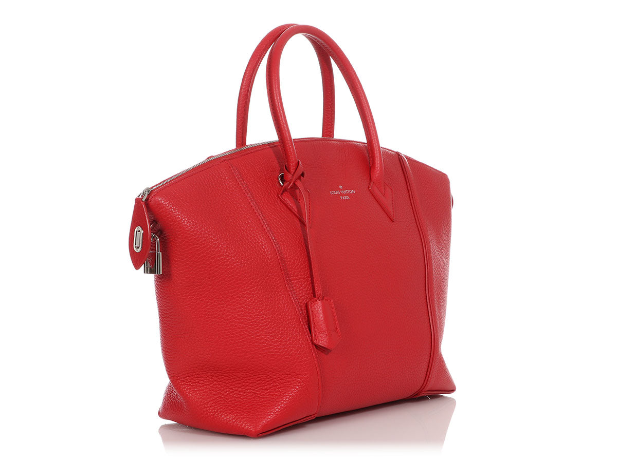 Louis Vuitton Framboise Veau Cachemire Calfskin Leather Soft Lockit MM Bag  - Yoogi's Closet