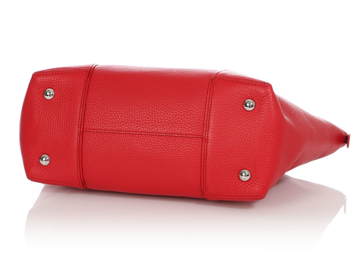 Louis Vuitton Red Veau Cachemire Lockit MM